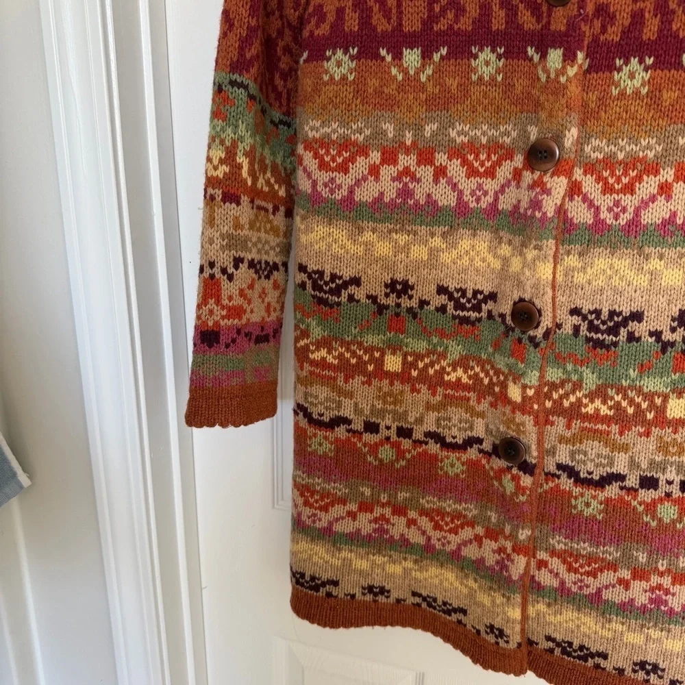 Soft Surroundings Patterned Knit Sweater Size Extra Small